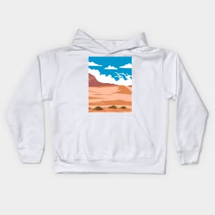 Coral Pink Sand Dunes State Park in Kane County Utah USA WPA Art Poster Kids Hoodie